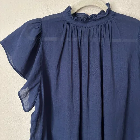 Trovata Birds of Paradis Boho Carla Highneck Blouse Shirt Top - Picture 4 of 9